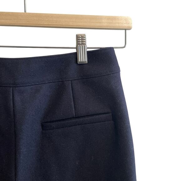 NWT Doen Glenne Wool Blend Button Detail High Rise Wide Leg Pants Deep Navy Sz 4 - Picture 7 of 10